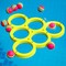 Pool Toys Games Set, Water Sports Toys for Pool Floating Throwing Games with 10 Rainbow Golf EVA Balls, Fun Gifts, Floating Pool Water Toys for Teens Adults and Family(Triangle)
